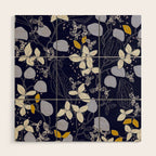 Floral elegance dark summer night Wood Wall Art Gallery Image 1