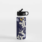 Floral elegance dark summer night Water Bottle Gallery Image 1