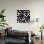 Floral elegance dark summer night Wood Wall Art Gallery Image 2