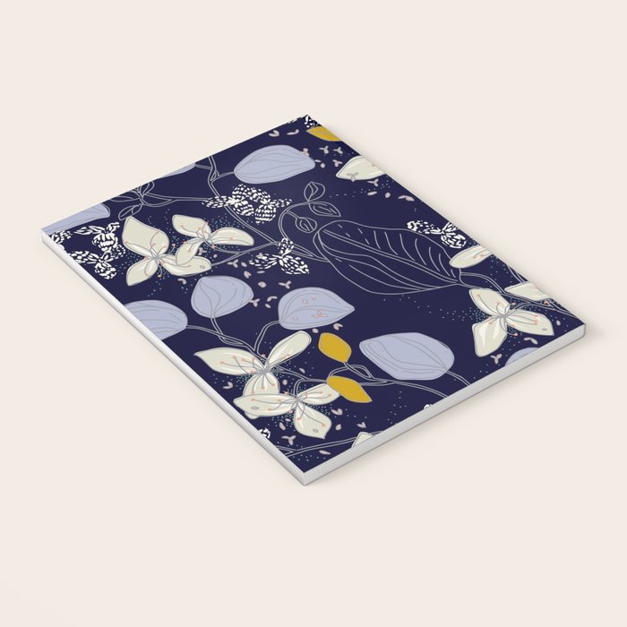 Floral elegance dark summer night Notebook Gallery Image 3