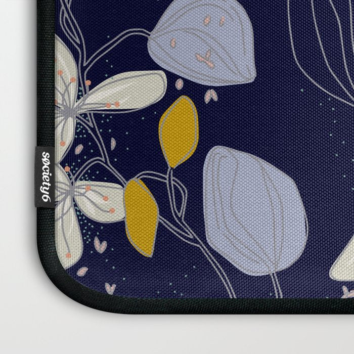 Floral elegance dark summer night Laptop Sleeve Gallery Image 3