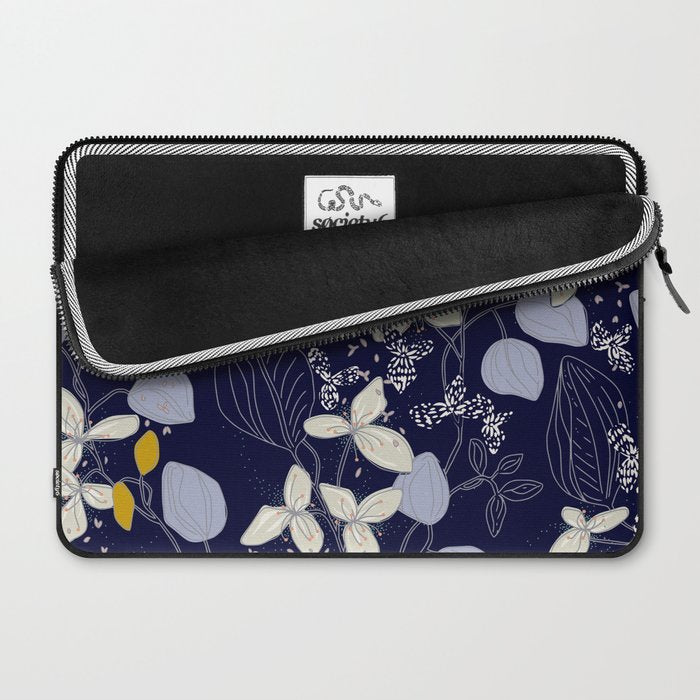 Floral elegance dark summer night Laptop Sleeve Gallery Image 2