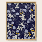 Floral elegance dark summer night Serving Tray Gallery Image 1