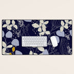 Floral elegance dark summer night Desk Mat Gallery Image 1