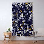 Floral elegance dark summer night Window Curtain Gallery Image 5