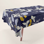 Floral elegance dark summer night Tablecloth Gallery Image 1