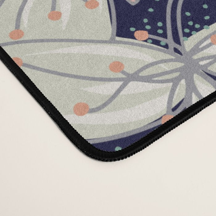 Floral elegance dark summer night Desk Mat Gallery Image 4
