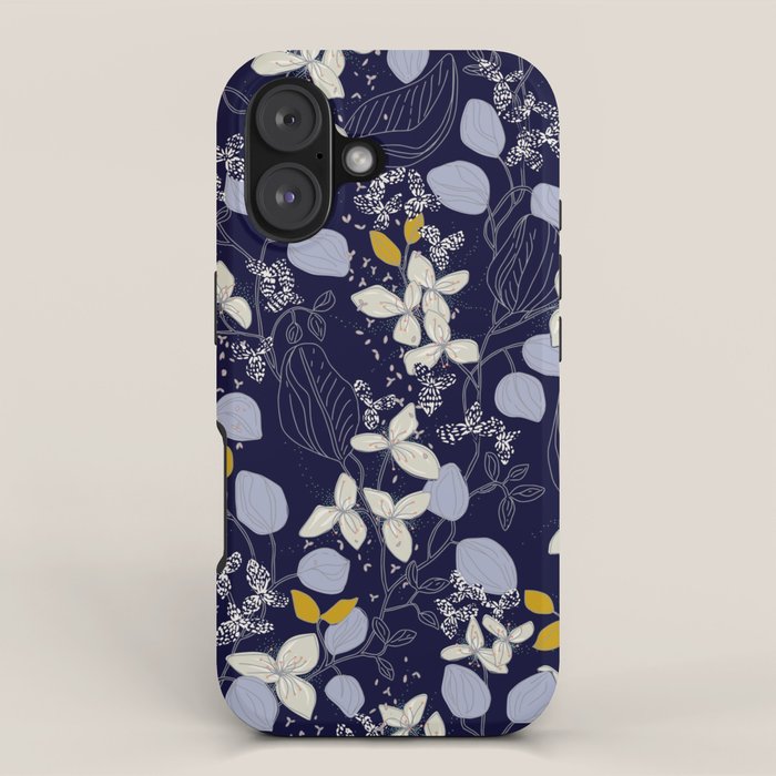 Floral elegance dark summer night iPhone Case Gallery Image 1