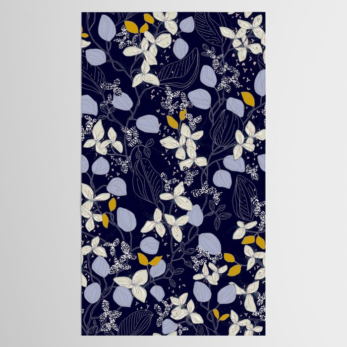 Floral elegance dark summer night Tablecloth Gallery Image 2