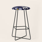 Floral elegance dark summer night Stool Gallery Image 1