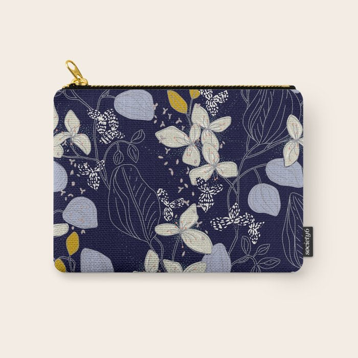 Floral elegance dark summer night Carry All Pouch Gallery Image 1