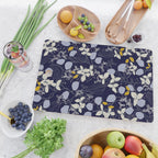 Floral elegance dark summer night Cutting Board Gallery Image 2