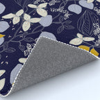 Floral elegance dark summer night Rug Gallery Image 4