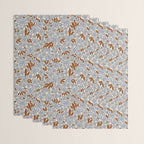 Four-leaf Flower Pattern / Grey & Brown Wrapping Paper Gallery Image 3