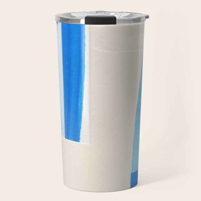 Blue Abstract Collage #1 Travel Mug Gallery Image 1