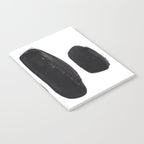 Black And White Minimalist Mid Century Abstract Ink Art Minimal Black Pebbles Paint Notebook Gallery Image 2