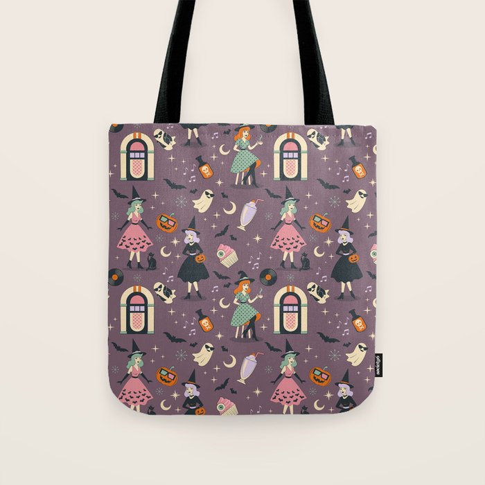 50s Witch Vibes Tote Bag Gallery Image 1