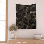 Maximalist Dark Moody Gothic Girl Flowers And Moths Wall Tapestry Gallery Image 2