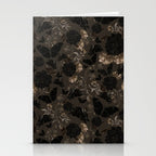 Maximalist Dark Moody Gothic Girl Flowers And Moths Stationery Card Gallery Image 2