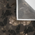Maximalist Dark Moody Gothic Girl Flowers And Moths Wall Tapestry Gallery Image 3