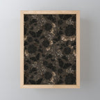 Maximalist Dark Moody Gothic Girl Flowers And Moths Mini Art Print Gallery Image 1