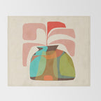 Abso 03 Colored Vase With Red Plant Throw Blanket Gallery Image 2
