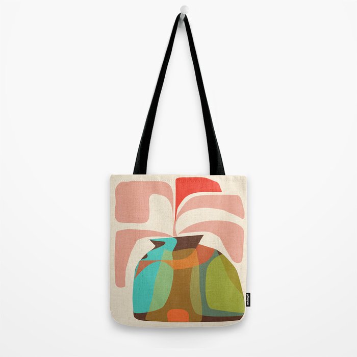 Abso 03 Colored Vase With Red Plant Tote Bag Gallery Image 2