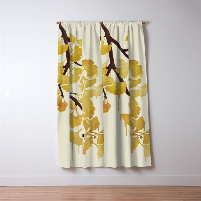 O Ginkgo in Yellow Window Curtain Gallery Image 3