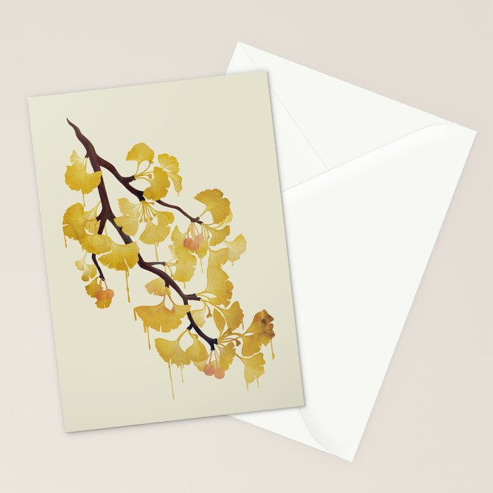 O Ginkgo in Yellow Stationery Card Gallery Image 2