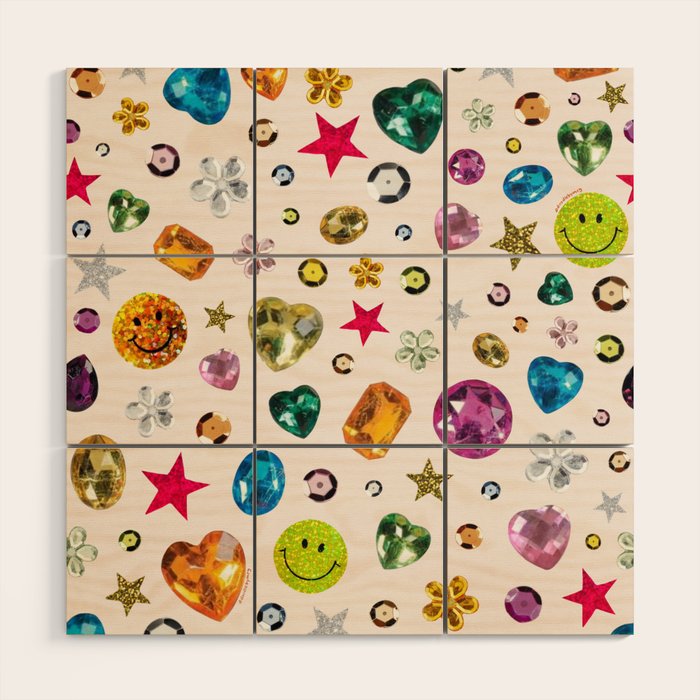 Gem Print in Cream Wood Wall Art Gallery Image 1