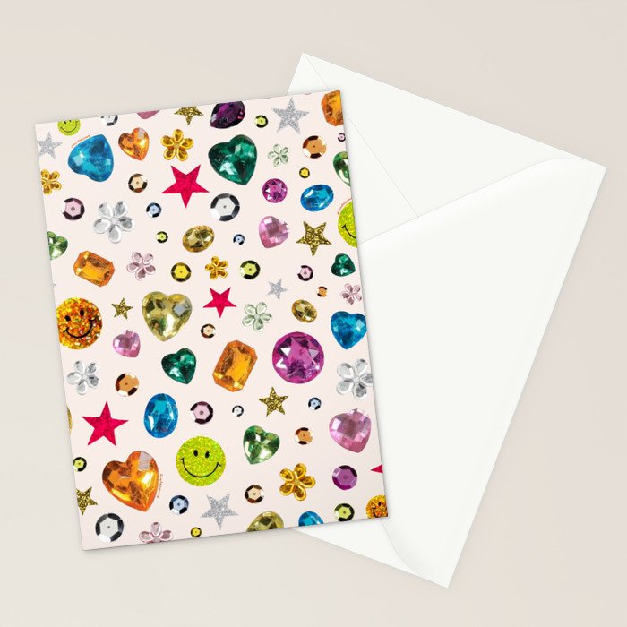 Gem Print in Cream Stationery Card Gallery Image 2
