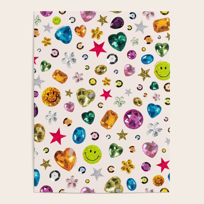 Gem Print in Cream Poster Gallery Image 1
