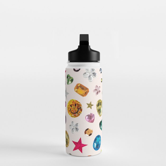 Gem Print in Cream Water Bottle Gallery Image 3