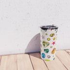 Gem Print in Cream Travel Mug Gallery Image 4