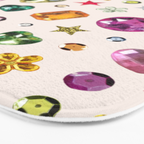 Gem Print in Cream Bath Mat Gallery Image 3