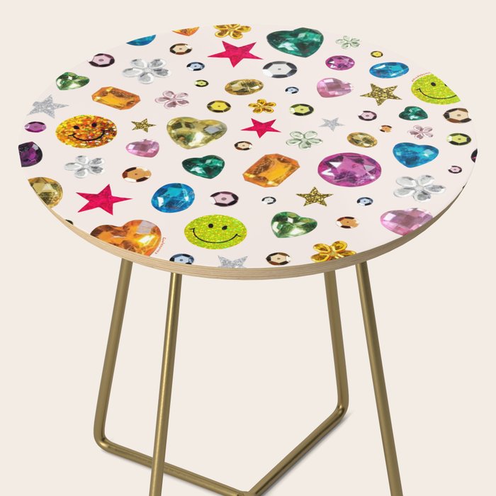 Gem Print in Cream Side Table Gallery Image 2