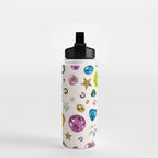 Gem Print in Cream Water Bottle Gallery Image 2