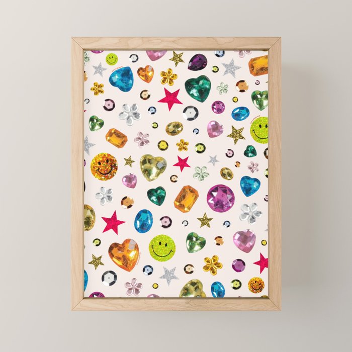 Gem Print in Cream Mini Art Print Gallery Image 1