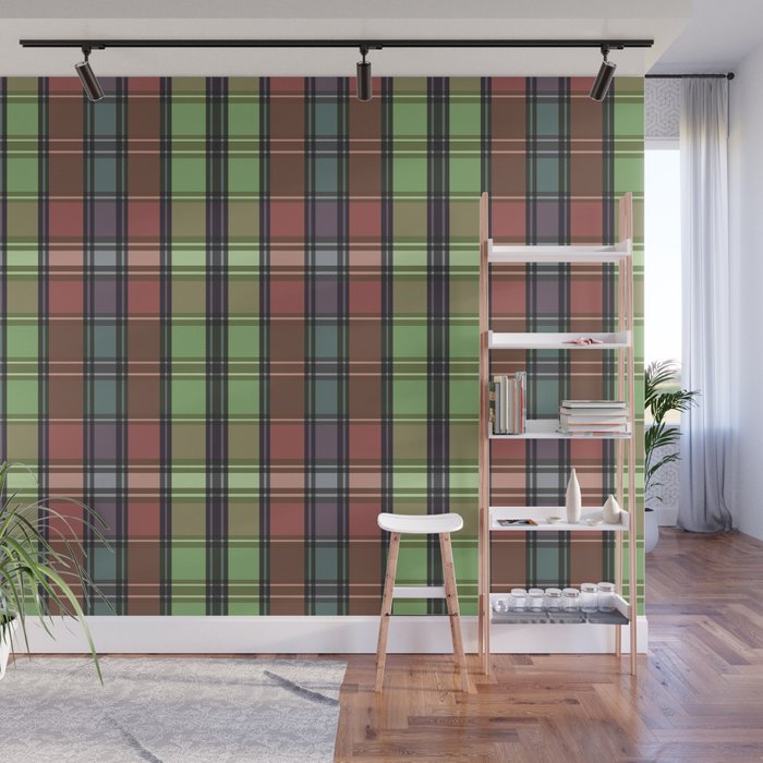 Fusion Colorful Toned Grids C Wall Mural Gallery Image 1