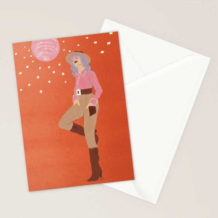 Disco Cowgirl Stationery Card Gallery Image 2