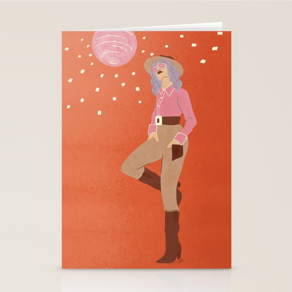 Disco Cowgirl Stationery Card Gallery Image 1