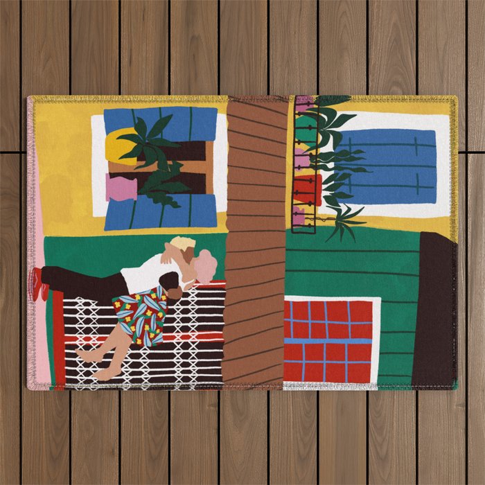 hug me, thrill me, kiss me Outdoor Rug Gallery Image 1