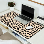 Irregular Small Polka Dots black Desk Mat Gallery Image 2