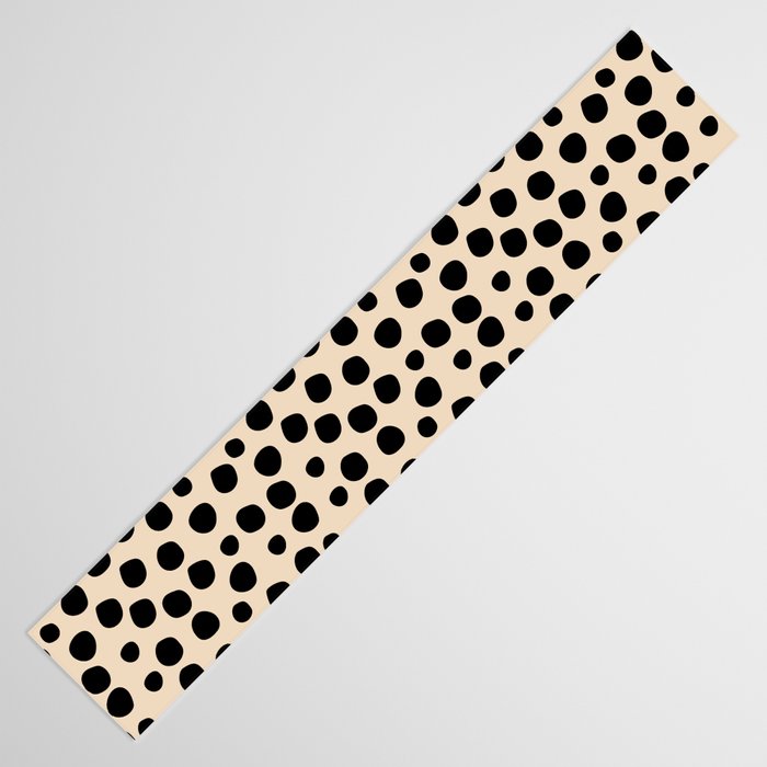 Irregular Small Polka Dots black Table Runner Gallery Image 3
