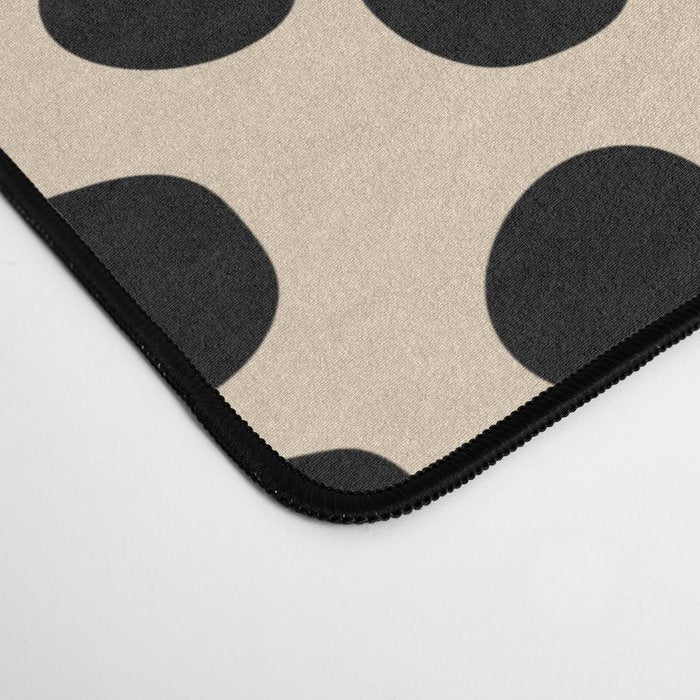 Irregular Small Polka Dots black Desk Mat Gallery Image 4