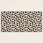 Irregular Small Polka Dots black Desk Mat Gallery Image 3