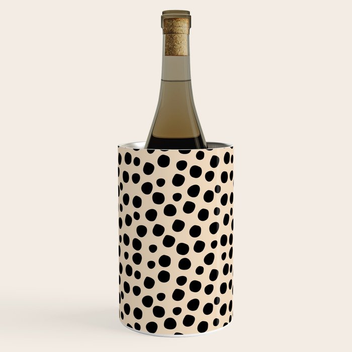 Irregular Small Polka Dots black Wine Chiller Gallery Image 3
