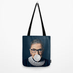 Ruth Bader Ginsburg Blowing White Bubble gum Tote Bag Gallery Image 2