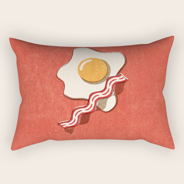 FAST FOOD / Egg and Bacon Rectangular Pillow Gallery Image 1