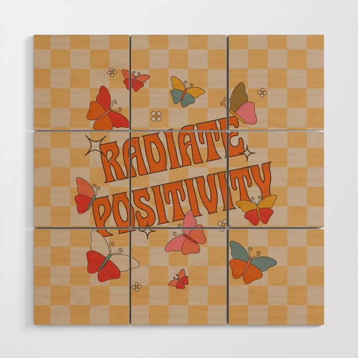 Radiate Positivity Butterflies Wood Wall Art Gallery Image 1